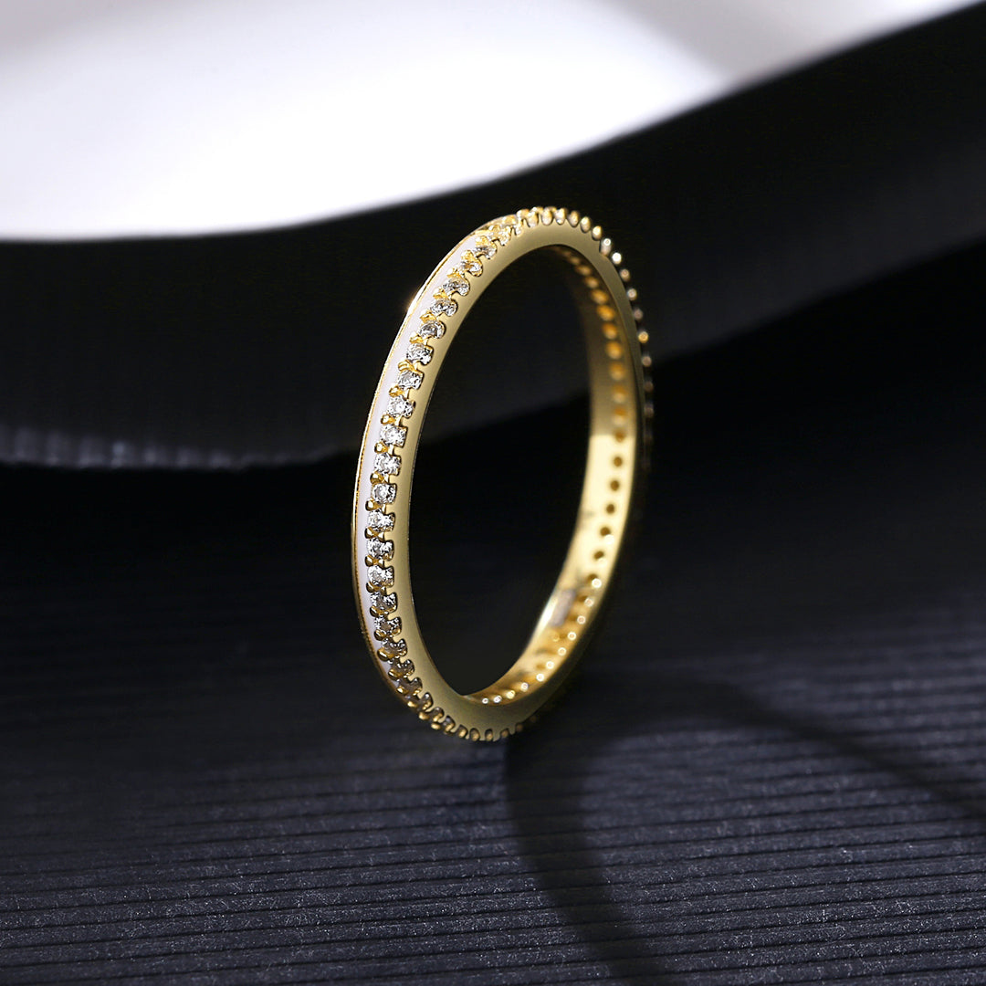 silver band ring for women