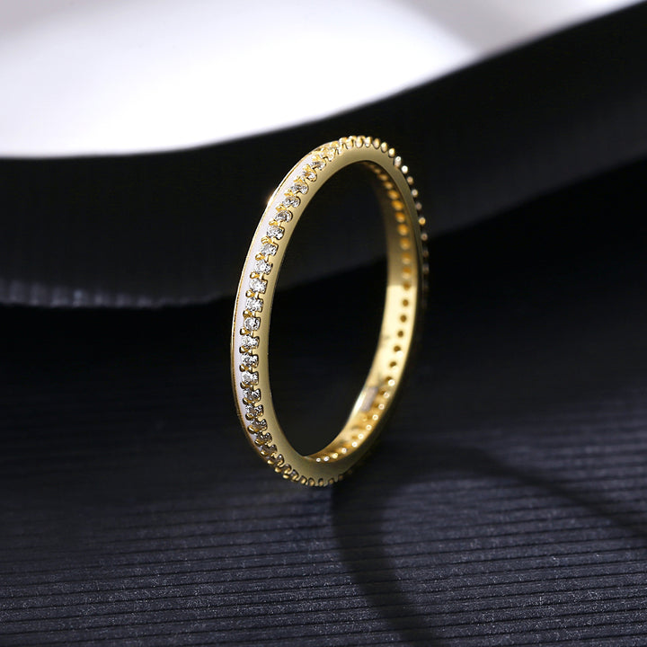 silver band ring for women