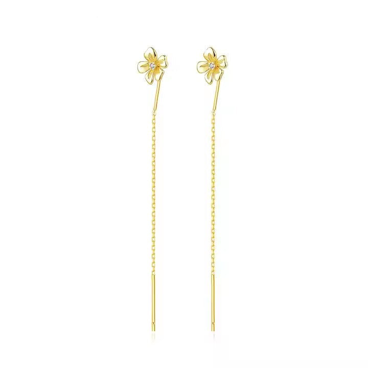 Daizy Floral Threader Drop Earring
