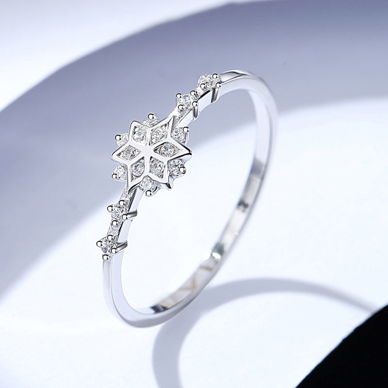 Silver Floral Ring for Women