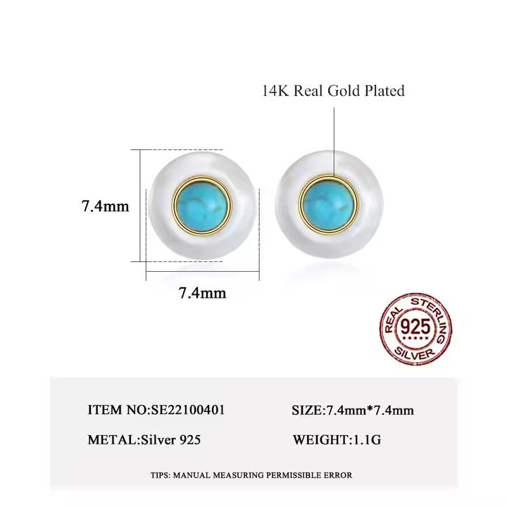Ziya Western Turkish Round Stud Earring