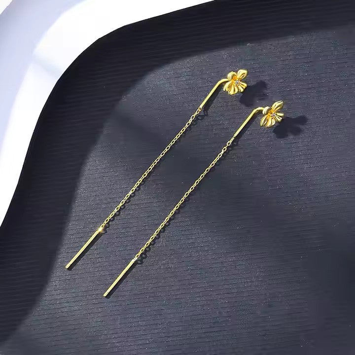 Daizy Floral Threader Drop Earring