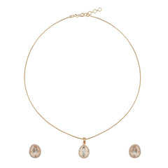 High class polki jewelry set with Earrings Close-Up Product Image