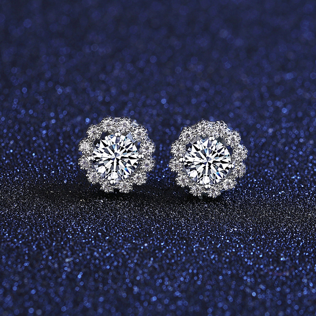 Aria Iconic Earring Diamond Flower Stud