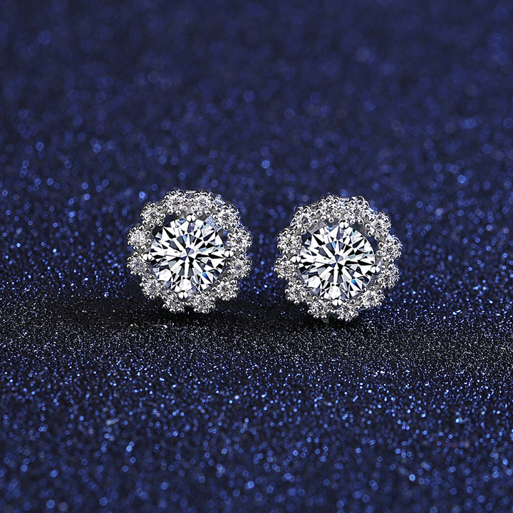 Aria Iconic Earring Diamond Flower Stud