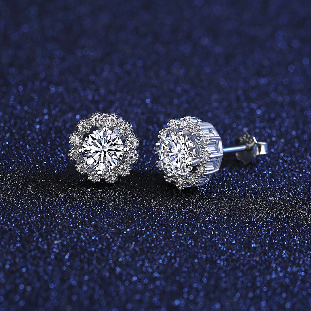 Aria Iconic Earring Diamond Flower Stud