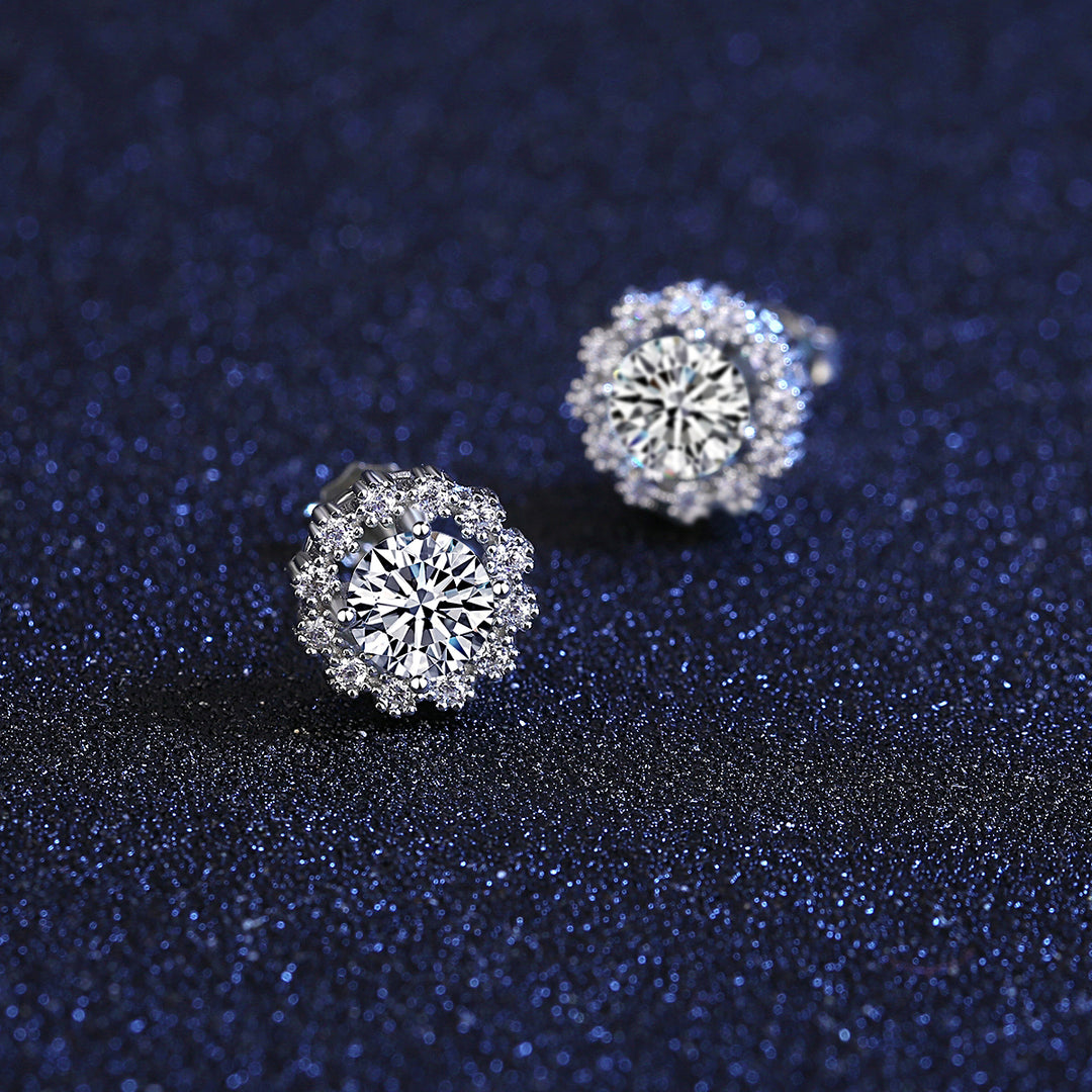 Aria Iconic Earring Diamond Flower Stud