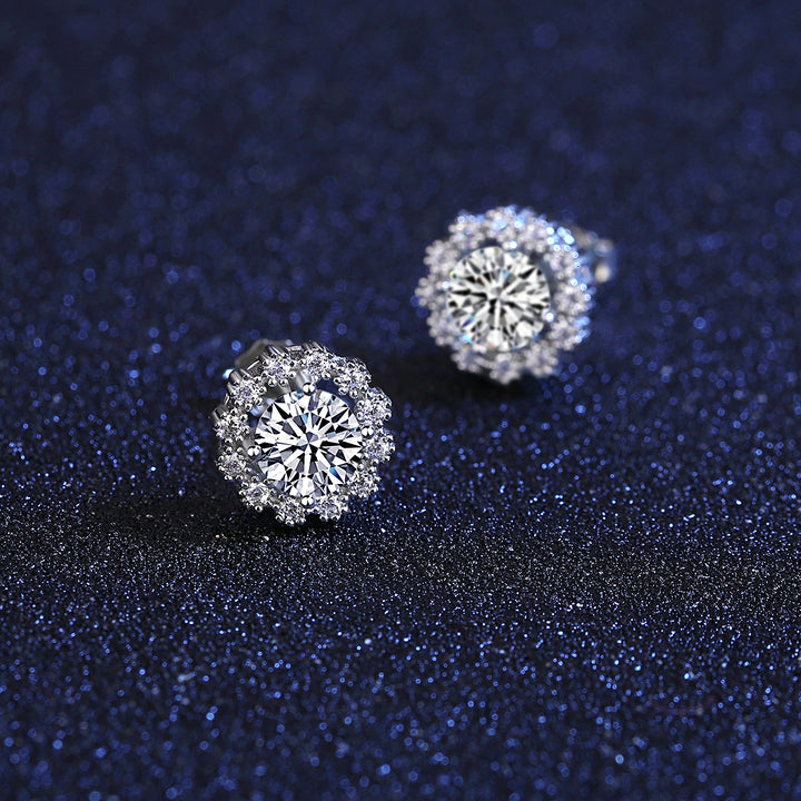 Aria Iconic Earring Diamond Flower Stud