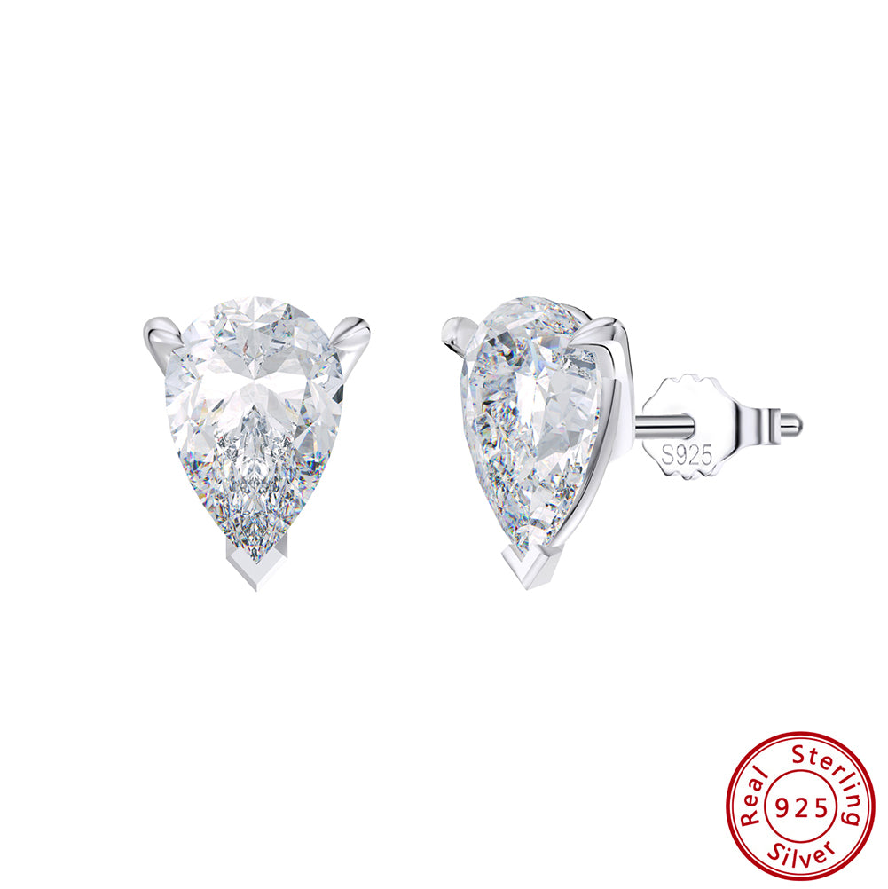 Sofia CZ Stud Pear Cut 8A