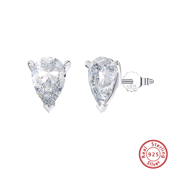 Sofia CZ Stud Pear Cut 8A