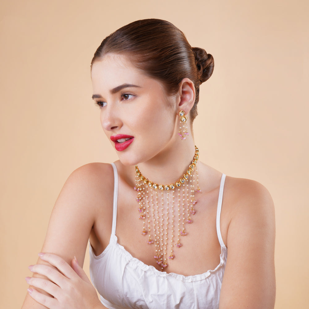 Layered pearl necklace design