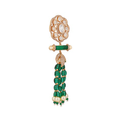 Lily emerald glow moissanite Earrings Close-Up Product Image