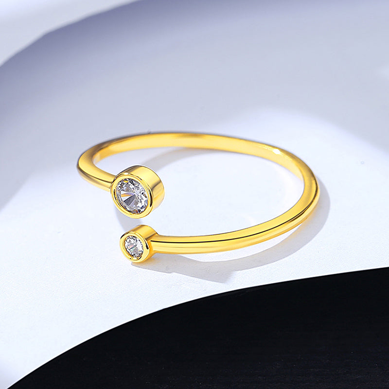 Nina stone silver ring for women