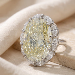 Oval Statement Crystal Cocktail Ring