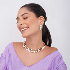Romy Teardrop Necklace and Earrings Set – Moissanite Jewelry