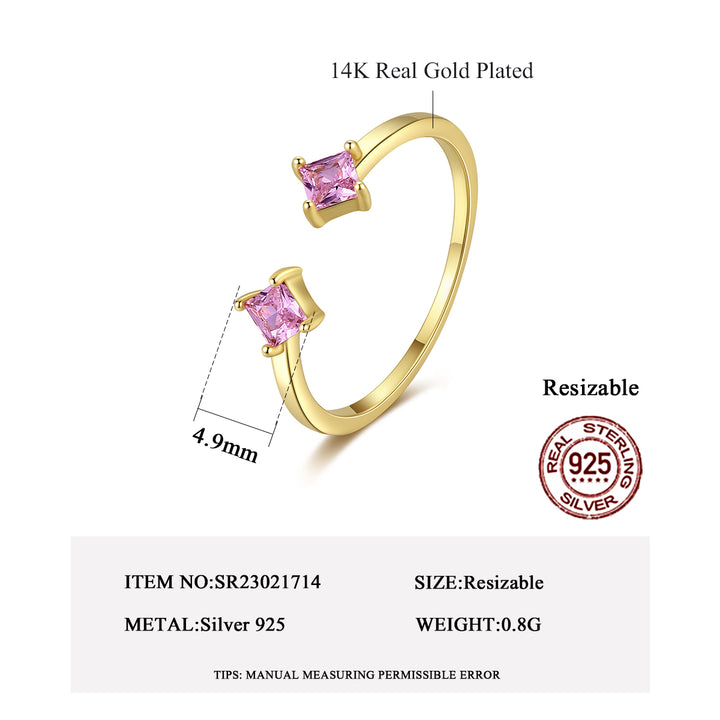 Silver sapphire ring for women