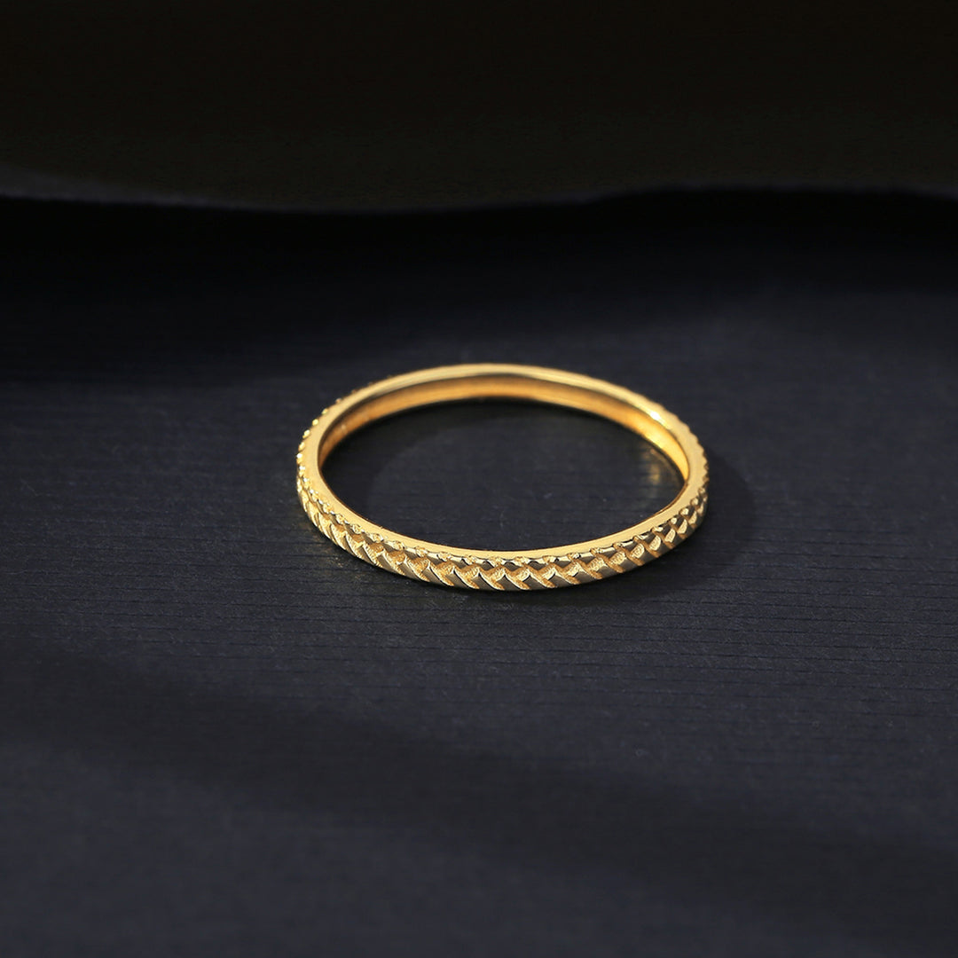 Sterling silver minimalist ring for women