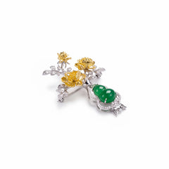 Jasmine Floral Bouquet Brooch