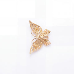 Aurelia butterfly brooch for women, gold-tone - RANGREZ (view 2)
