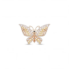Aurelia butterfly brooch for women, gold-tone - RANGREZ (view 3)