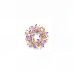 Violetta wreath brooch for women, gold-tone - RANGREZ (view 2)