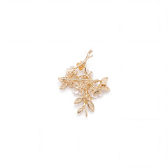 Clementine blossom brooch for women, gold-tone - RANGREZ