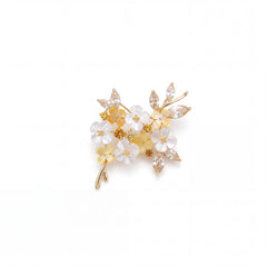 Clementine blossom brooch for women, gold-tone - RANGREZ (view 2)
