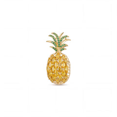 Pina pineapple brooch for women, gold-tone - RANGREZ