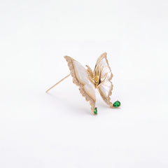 Farfalla butterfly brooch for women, gold-tone - RANGREZ