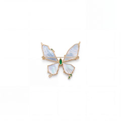 Papillon butterfly brooch for women, gold-tone - RANGREZ (view 3)