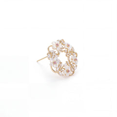 Sakura wreath brooch for women, gold-tone - RANGREZ (view 3)