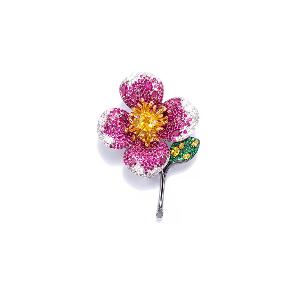 Verbena Flower Brooch