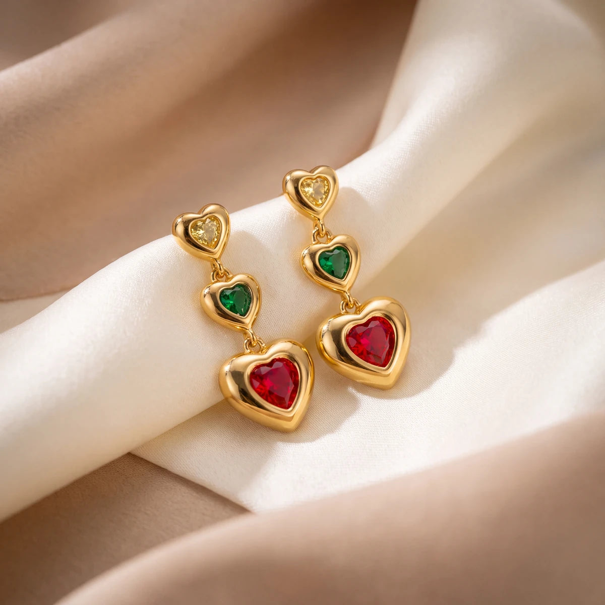 Amara Heart Drop Earrings
