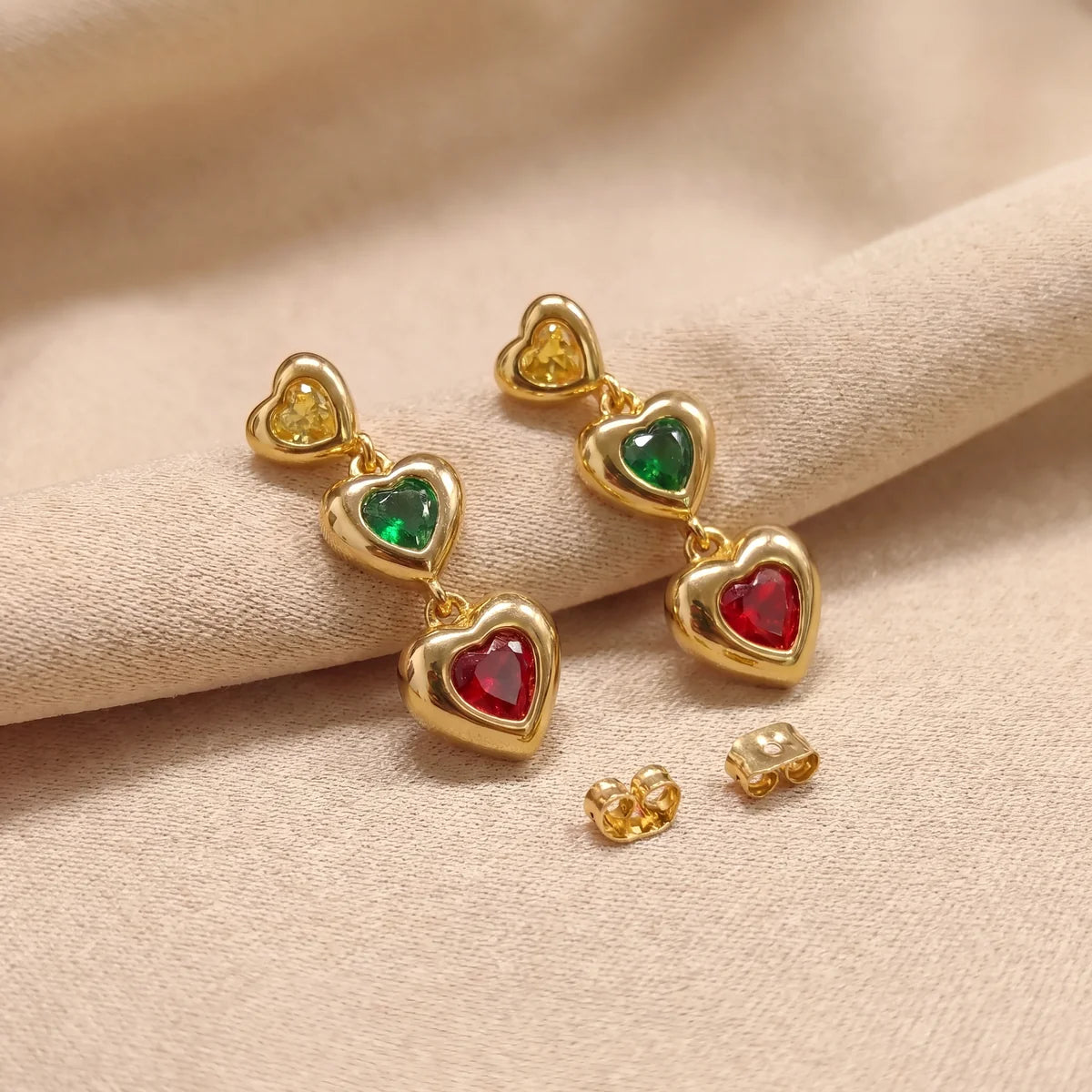 Amara Heart Drop Earrings