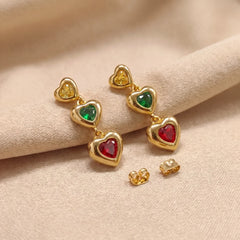 Amara Heart Drop Earrings