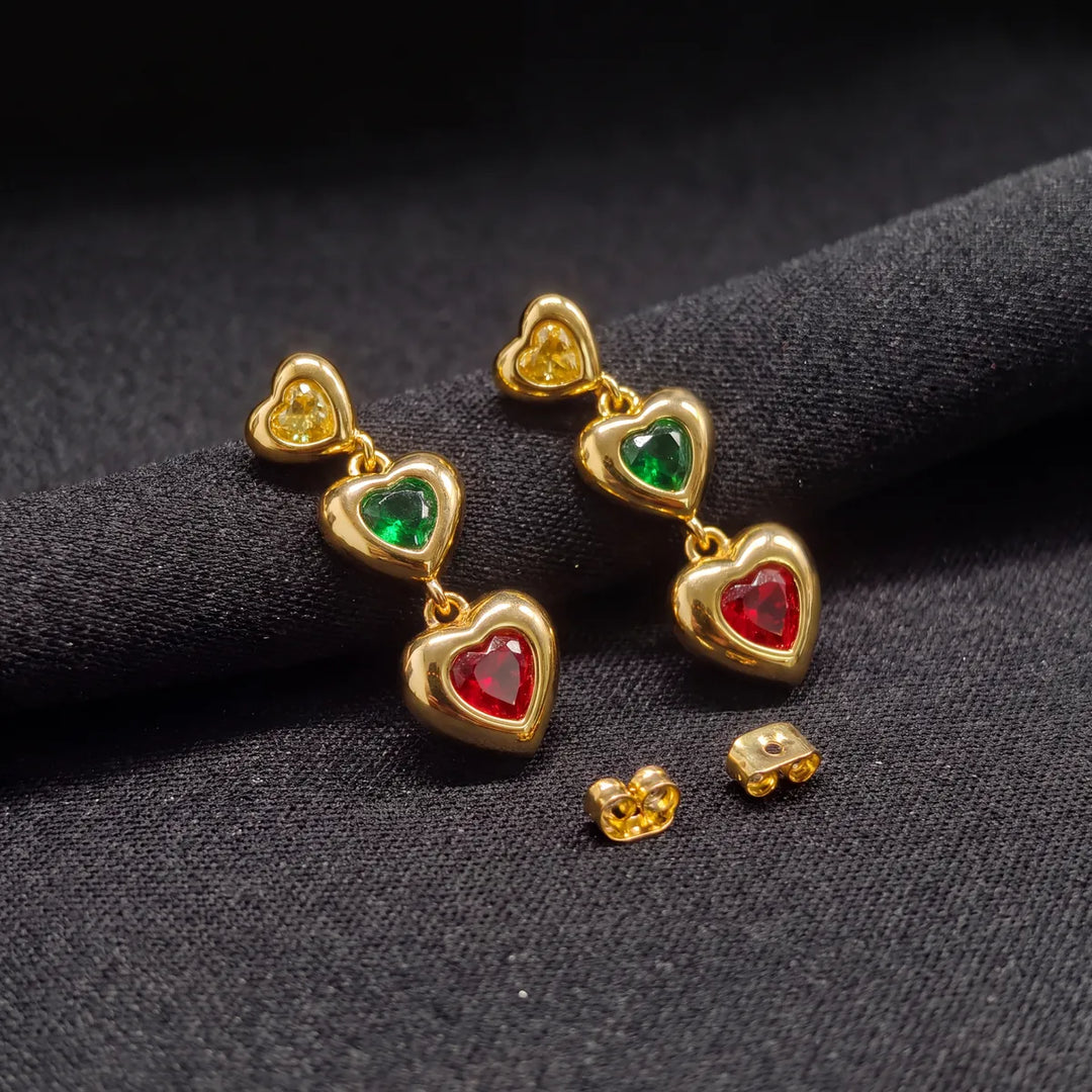 Amara Heart Drop Earrings