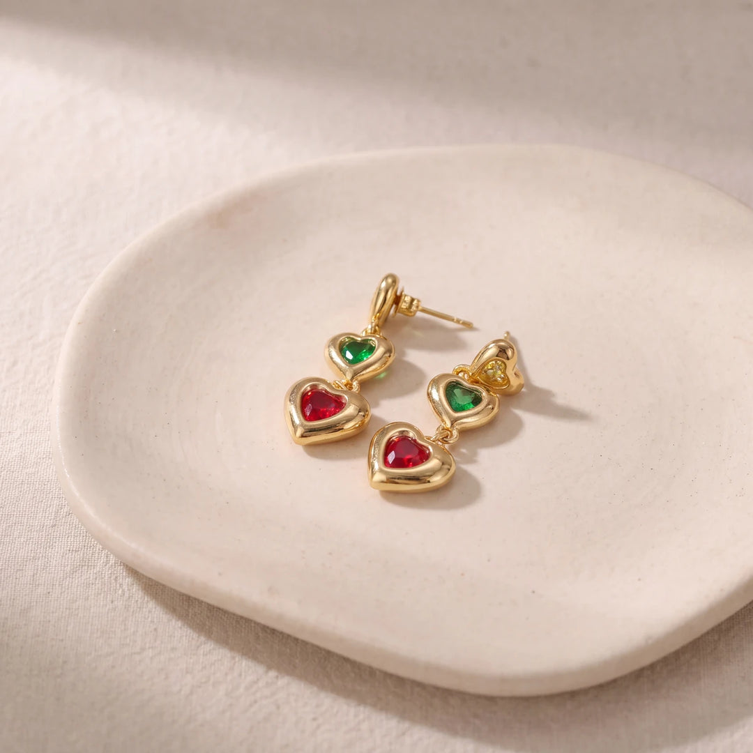 Amara Heart Drop Earrings