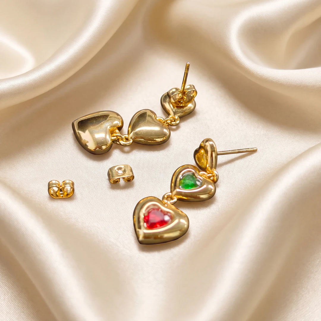 Amara Heart Drop Earrings
