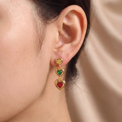 Amara Heart Drop Earrings