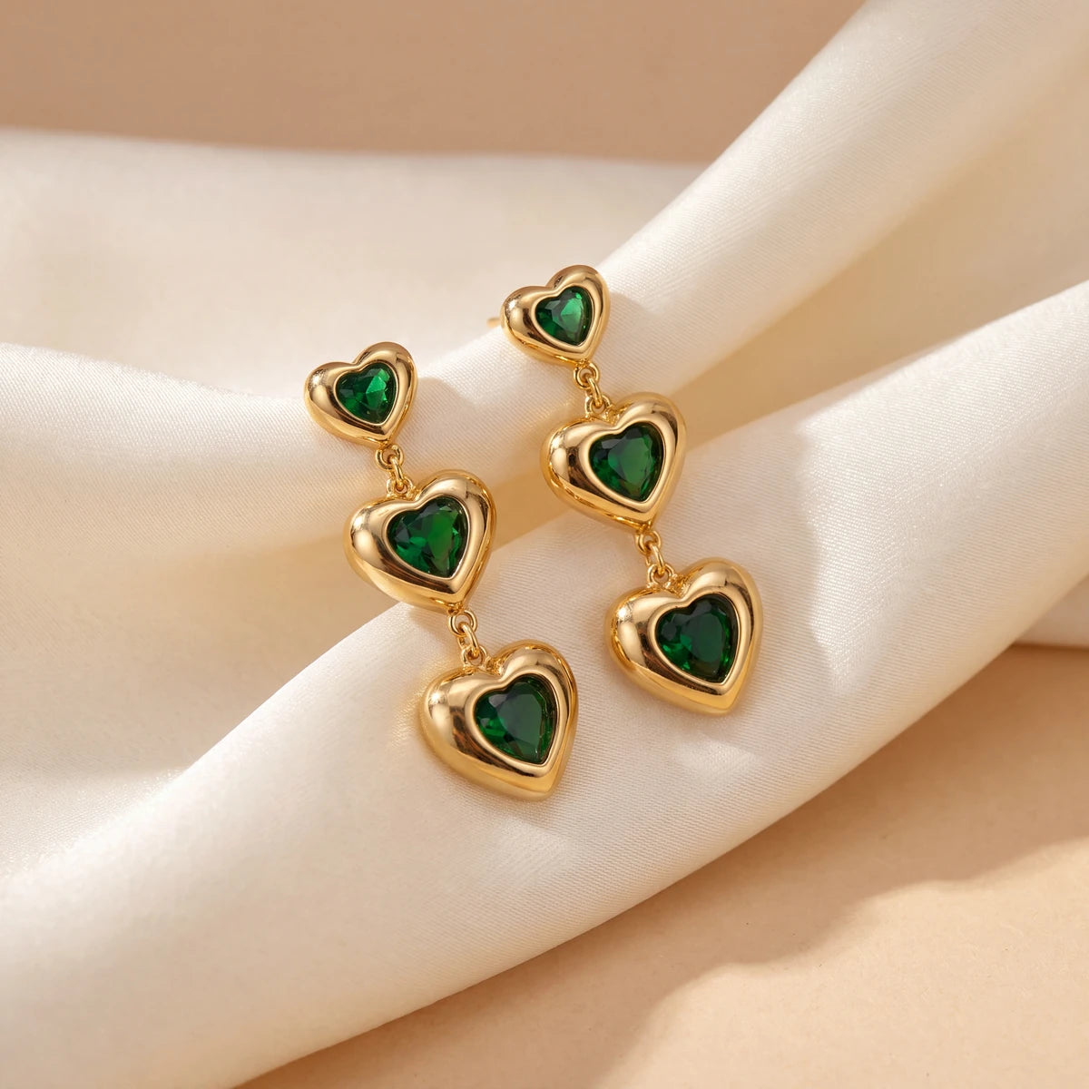 Amara Heart Drop Earrings