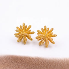 Saffron Flower Stud Earrings