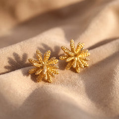 Saffron Flower Stud Earrings