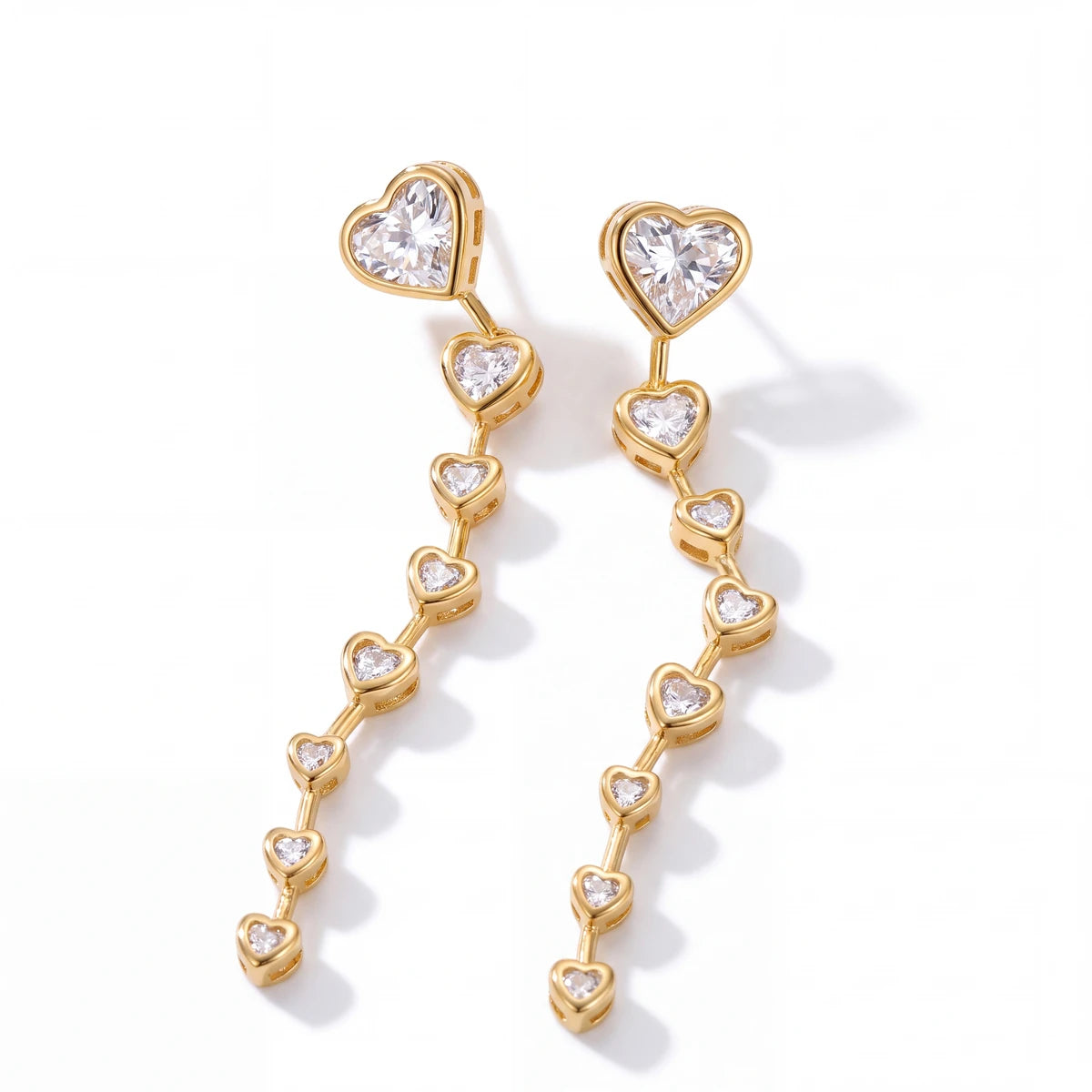Lyra Heart Drop Necklace & Earrings Set
