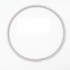 Glacia tennis necklace for women, silver-tone - RANGREZ