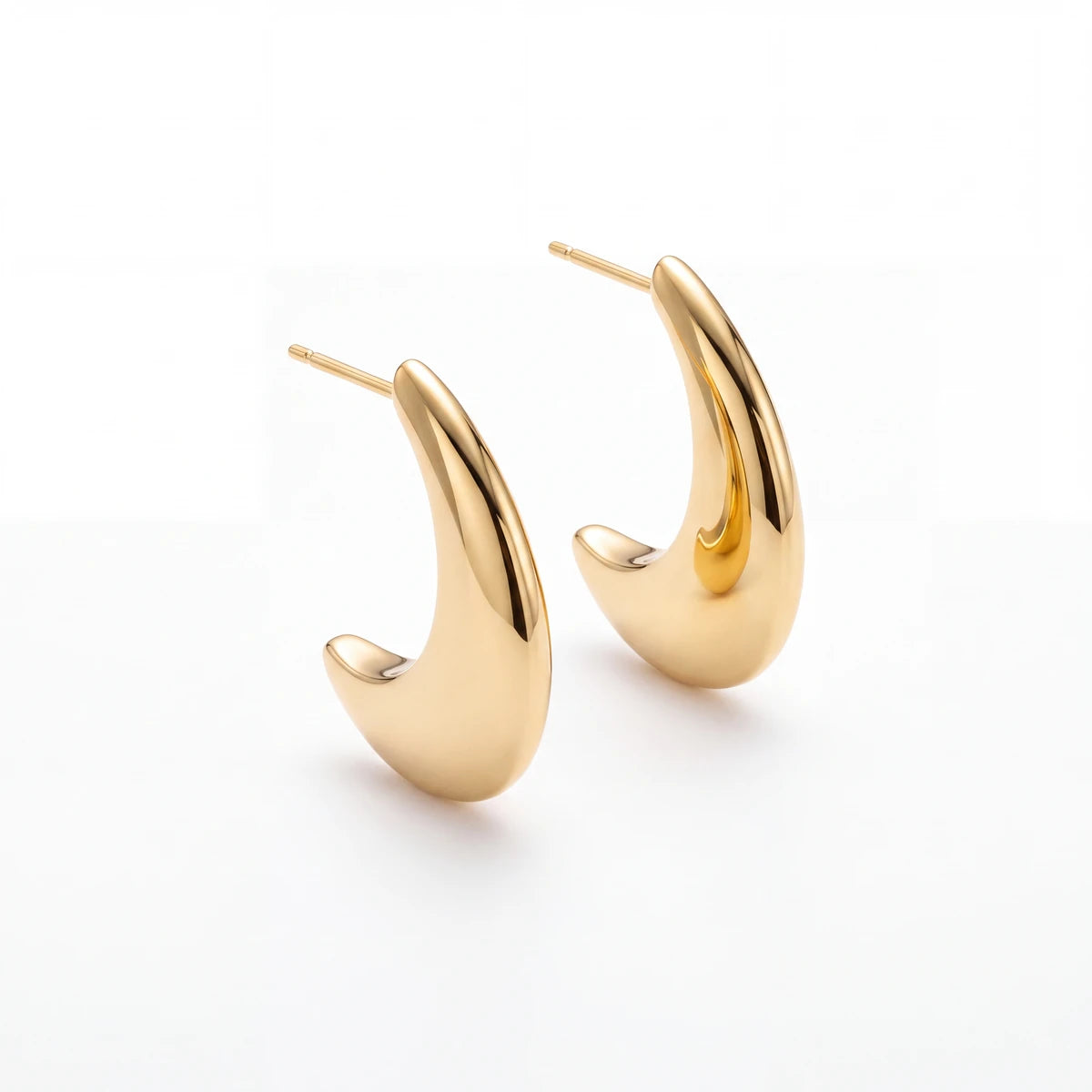 Ilaria teardrop earrings for women, gold-tone - RANGREZ