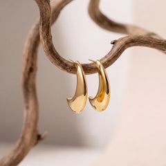 Ilaria teardrop earrings for women, gold-tone - RANGREZ (view 2)