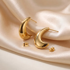 Ilaria teardrop earrings for women, gold-tone - RANGREZ (view 3)