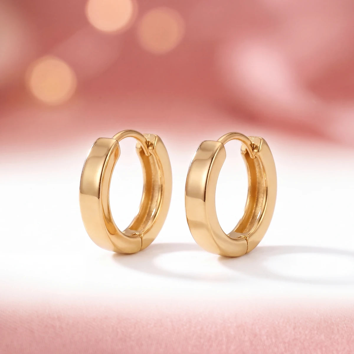Ivy huggie hoop earrings for women, gold-tone - RANGREZ