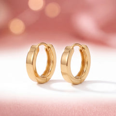 Ivy huggie hoop earrings for women, gold-tone - RANGREZ