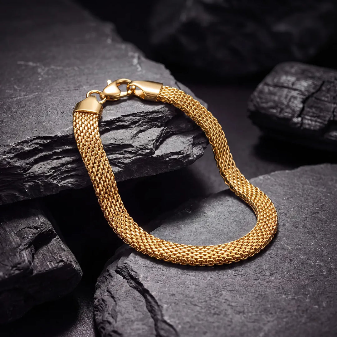 Mesh Gold-Tone Bracelet for Men - view 1